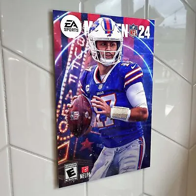 Josh Allen Buffalo Bills Madden NFL 24 EA Sports Poster Print • $14.99