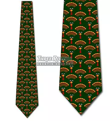 Turkey Ties Men's Thanksgiving Tie Holiday Necktie • $18.75