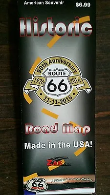 Historic Route 66 Travel Road Map Chicago To La 90th 2016 Edition! Best Guide!! • $4.75