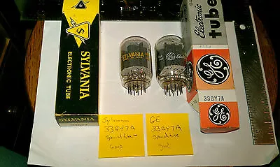 $24.10 • Buy 2) 33GY7A Damper Diode-Beam Power-Endtetrode Tubes Tested GE & Sylvania