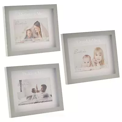 Baby Photo Frame Grey And White 6  X 4  - Choose Design • £11.19