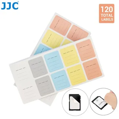 JJC 120 Pieces Removable Memory Card Sticker Label Fits SD XQD CFexpress Type B • $14.29