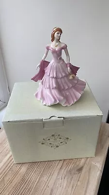 COALPORT SENTIMENTS  BIRTHDAY WISHES  FIGURINE CHINA HAND DECORATED (new) • £25