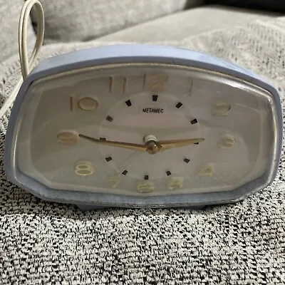 £3.99 • Buy Vintage Retro Metamec Bedside Clock. Not Working, Project For Repair / Prop