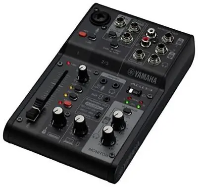 YAMAHA AG03MK2 B Black 3ch Live Streaming Mixer USB Audio Interface New In Box • £144.76