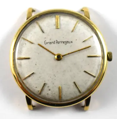 Vintage Girard Perregaux 33mm 14K Solid Gold Case Manual Wind 17J Watch Lot.rf • $374.99