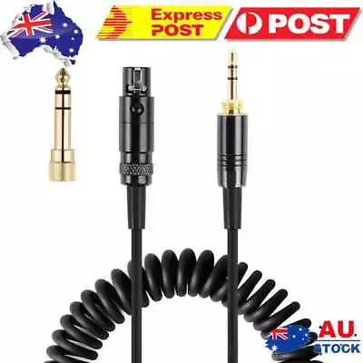 Gold Plated Audio Cable 3.5mm Male To Mini Spring Headset Cord For AKG Q701 K702 • $19.29