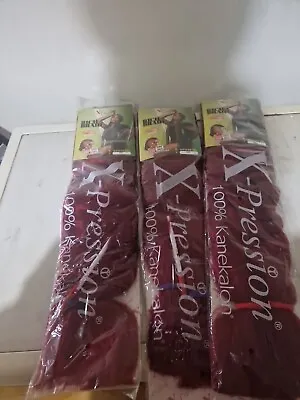 3 Packets XPRESSION (X-pression) Premium Ultra Braid Hair Extension  KANEKALON • £10