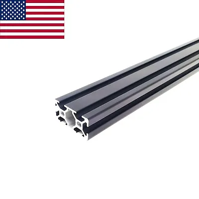 Black ZYLtech 2040 20mmx40mm T-Slot Aluminum Extrusion - 500mm CNC 3D Printer • $16.95