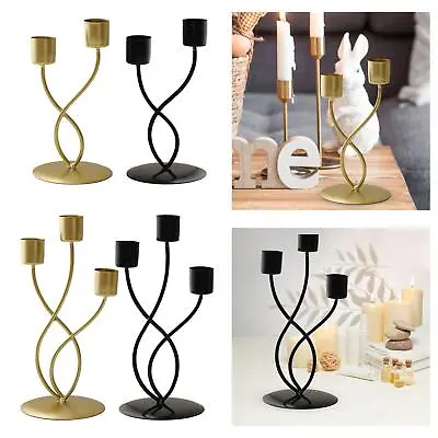 Metal Candle Holder Iron Decorative Candle Stick Holder For Wedding Festival • £8.87