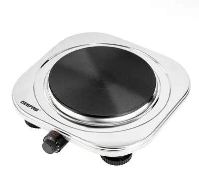 Geepas Hot Plate Electric Cooker  Single Portable Table Top Hob 1500w Silver • £18.23