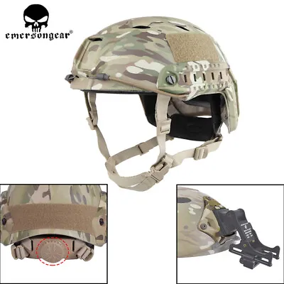 Emerson BJ Type Tactical Fast Helmet Advanced Adjustment Head Size W/ Side Rail • £44.39