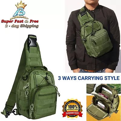 Anti Theft Body Bag Shoulder Bag Chest Sling Back Pack Hand Carry Bags Molle Bag • $25.17