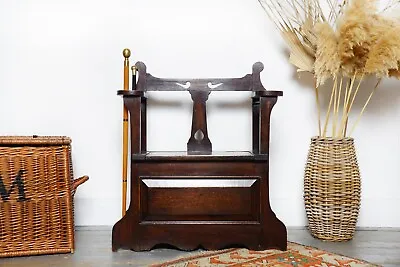 Early 20th Century Antique Oak Settle Seat Chair • £325