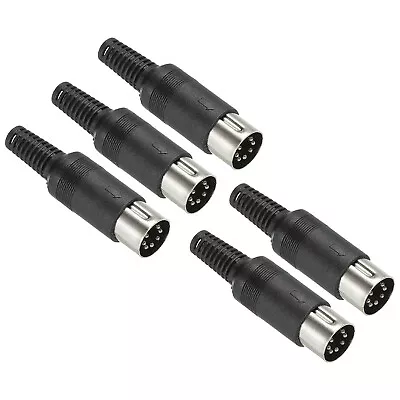 S-Video DIN Male Socket 7 Pin Signal Transmission For TV DVD Player Pack Of 5 • £5.74