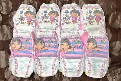 RARE Vintage 2003 Pampers Feel N Learn Easy Ups DORA Girls Size 3T-4T - Lot Of 8 • $29.95