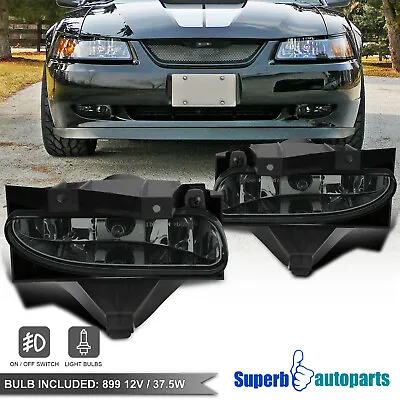 Fits 1999-2004 Ford Mustang Fog Lights Driving Lamps GT V6 Smoke Switch 99-04 • $26.08