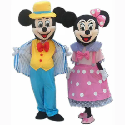 HOT Adult Suit Size MICKEY MOUSE AND MINNIE MOUSE Mascot Costume • $88