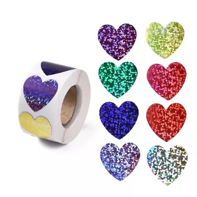 Heart Craft Stickers Glitter Fun Stickers Kids Stickers Party Bag Stickers • £2.80