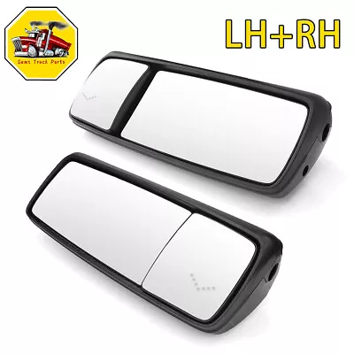 Pair Black Power Heated Door Mirror LH+RH For Volvo VNL Driver&Passenger Side • $231.23