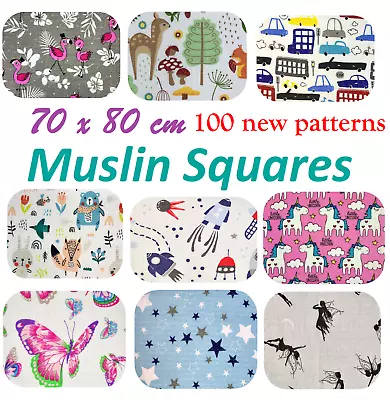 £3.55 • Buy ✅large Cotton Baby Muslin Squares Cloths Reusable Nappy Comforter Baby Shower