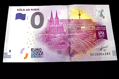 Cologne Am Rrhine 0 Euro Souvenir Banknote Cologne Bill Coin Bill! • £5.06