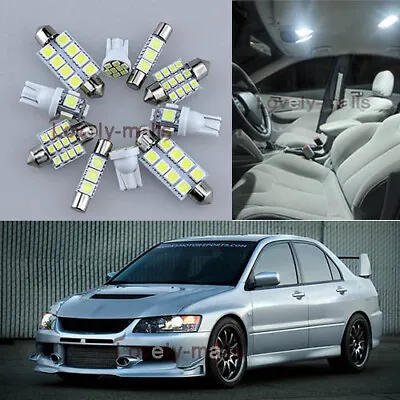 Luxury White Car Light Interior LED Package 7x For Lancer Evo 8 9 2003-2007 L8 • $18.26