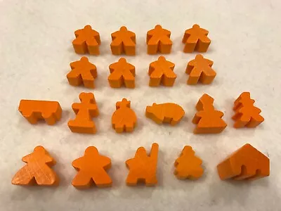 Carcassonne - Set Of 19 Orange Meeple - Brand New (Hans Im Gluck) • $13.99