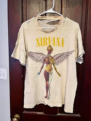 VINTAGE Classic NIRVANA IN UTERO T Shirt!  RARE Size L - 1994 • $405