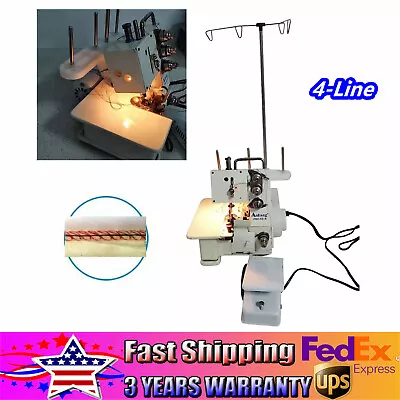 4 Thread Serger Overlock Sewing Machine 4-Line W/ Foot Controller Professional • $159.60