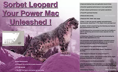 160GB SSD With Mac OS X Sorbet Leopard PreInstalled - Apple Power PC Mac's _ PPC • $29