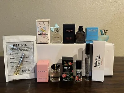 7 Mini High End Perfume Samples Valentino Armani Versace Marc Perfect • $50.99