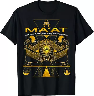 AKD- MA'AT MAAT Sacred Geometry Science Egyptian T-Shirt Size S-5XL • $15.99