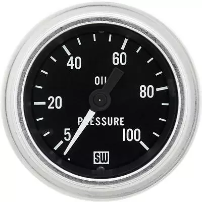 Stewart Warner 82323 Deluxe 2-1/16 Mech Oil Press Gauge 5-100 PSI • $68.99