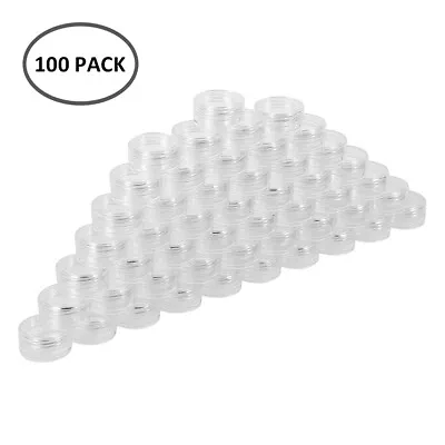 £1.99 • Buy 100X Sample Pots Container Small Empty MULTI COLOR Plastic Jar Cosmetic F5