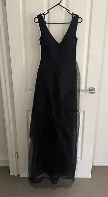 Bariano Dress Gown Maxi Fit And Flare Size 8 Polyester Tulle Formal Worn Once • $89