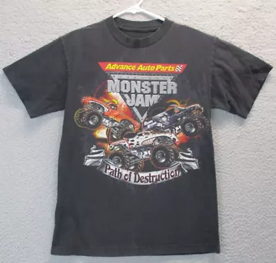 Monster Jam Shirt Men's Small Youth Large 2011 Path Of Distruction World Tour • $19.99