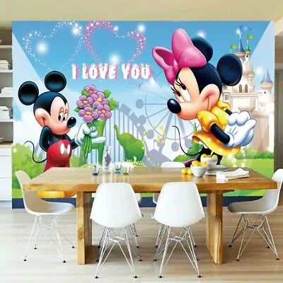 Shy Mickey Mouse 3D Full Wall Mural Photo Wallpaper Printing Home Kids Decor • $20.92