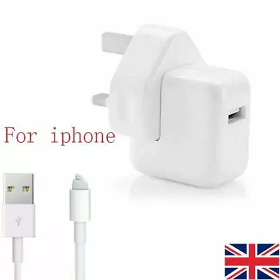 £8.95 • Buy Apple 12W Charger Plug &  Cable For IPad IPhone UK