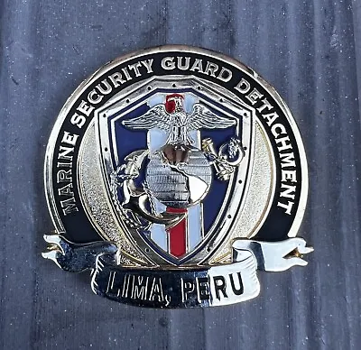 US Embassy MSG DET Marine Security Guard Lima Peru Challenge Coin • $155