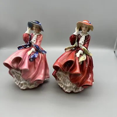 £99.99 • Buy Lot Of 2 Genuine Royal Doulton Figurines Top O' The Hill HN 1849 & HN 1834 Mint