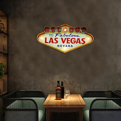 $39.91 • Buy Las Vegas Logo Neon Light Sign Wall Hanging Beer Lamp Whiskey Bar Metal Light 