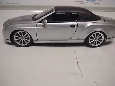 $39.99 • Buy Burago Bentley Continental Supersports ISR Silver Convertible Black 1 18 Scale