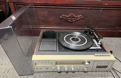 Sears AM/FM Stereo Radio Record Turntable Cassette Tape 8 Track Player READ DESC • $99.99