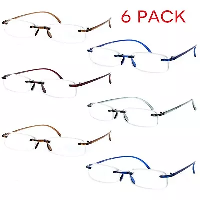 6 Pack Reading Glasses Lightweight Flexible Readers For Men And Women • $15.95