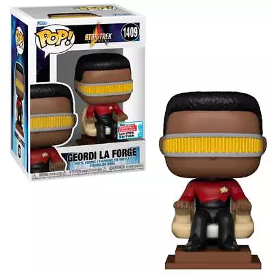 Star Trek Geordi La Forge In Captains Chair 2023 Fall Convention Exclusive Funko • $33.95