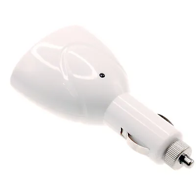 CAR CHARGER DC SOCKET 2-PORT USB POWER ADAPTER VEHICLE PLUG-IN WHITE For PHONES • $14.76