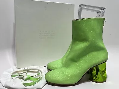 New Maison Margiela Green Glitter Boots 37 • $360