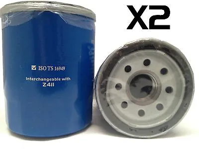 2X Oil Filter Fits Z411 FORD KIA MAZDA MITSUBISHI PROTON • $8
