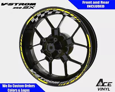 Suzuki V-Strom 250 SX Wheel Decals Rim Stickers Tape Graphic Set Rims Vstrom • £38.04